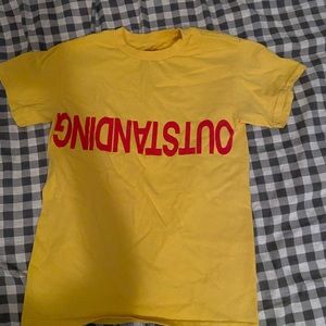 urban outfitters yellow outstanding t shirt